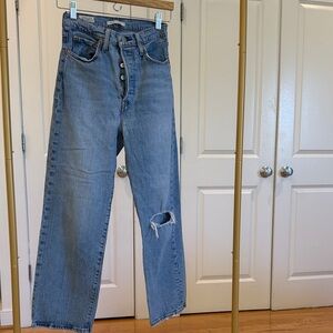 Levi's Women's Ribcage Straight Jeans - Medium Blue